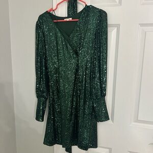 Gianni Bini Green Sequin Dress